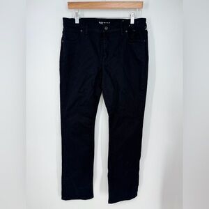 Tecovas Straight Leg High Rise Button Up Black Denim Jeans